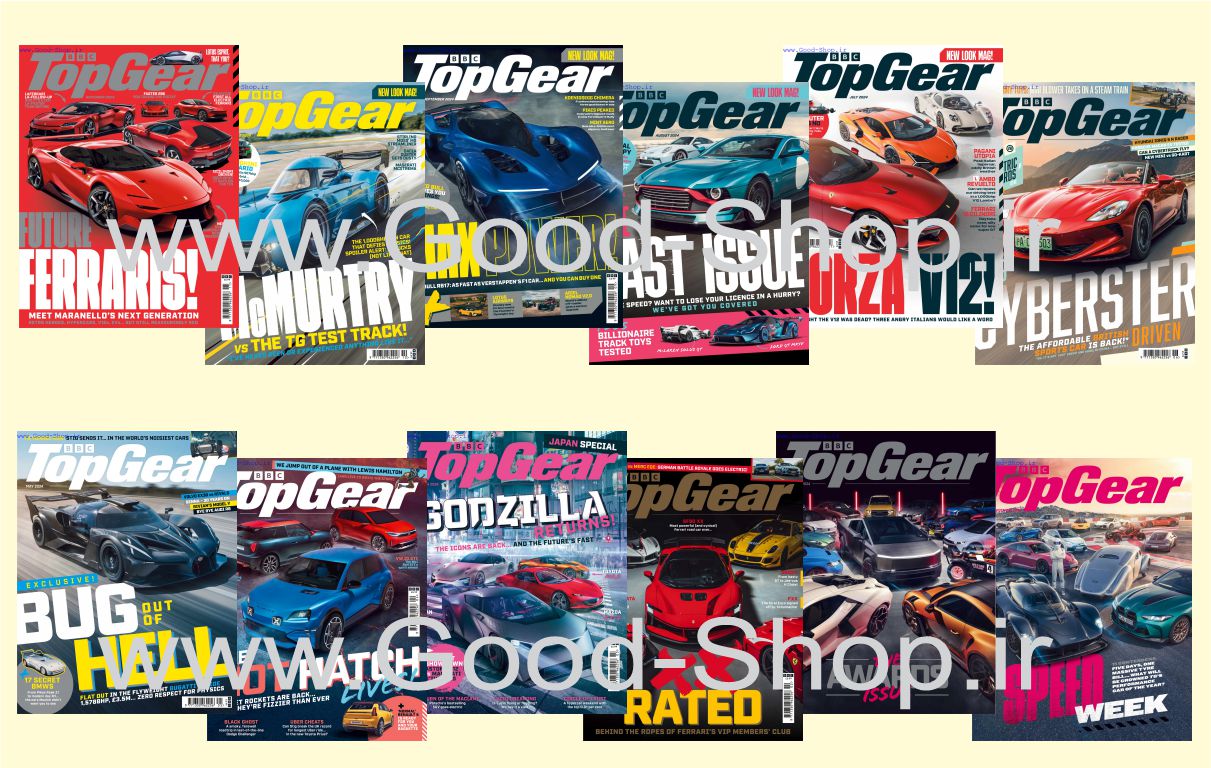 مجموعه 12 جلدی مجله خارجی BBC Top Gear Magazine UK - 2024