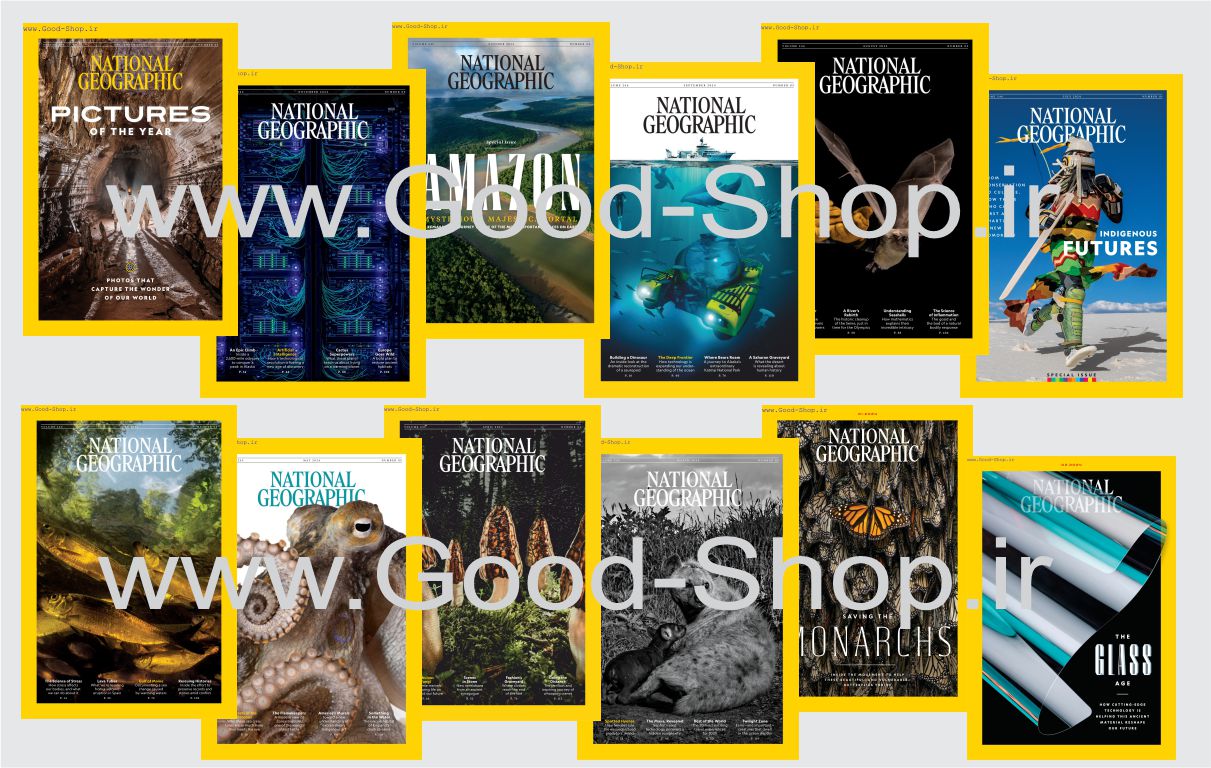 مجموعه 12 جلدی مجله خارجی National Geographic USA 2024