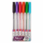 خودکار رنگی کیان ۶ عددی نوک ۱ میلیمتر