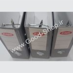 زونکن تیگل دار سایز A5 عطف ۷/۵ طوسی با جلد کتان و لبه فلزی