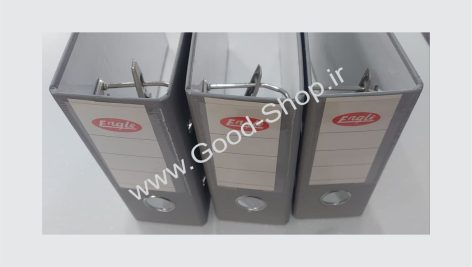 زونکن تیگل دار سایز A5 عطف ۷/۵ طوسی با جلد کتان و لبه فلزی