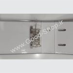 زونکن تیگل دار سایز A5 عطف ۷/۵ طوسی با جلد کتان و لبه فلزی