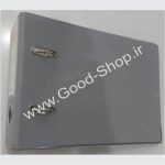 زونکن تیگل دار سایز A5 عطف ۷/۵ طوسی با جلد کتان و لبه فلزی