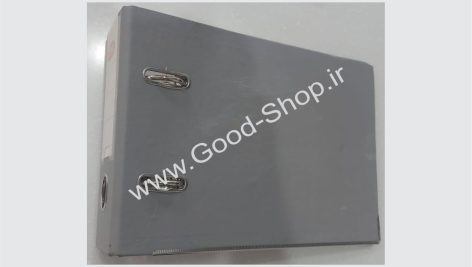 زونکن تیگل دار سایز A5 عطف ۷/۵ طوسی با جلد کتان و لبه فلزی